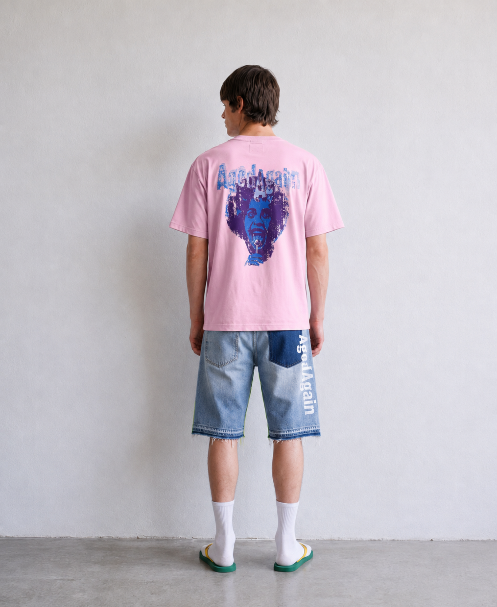 Life Sucks - Tee - Steel Blue - model back