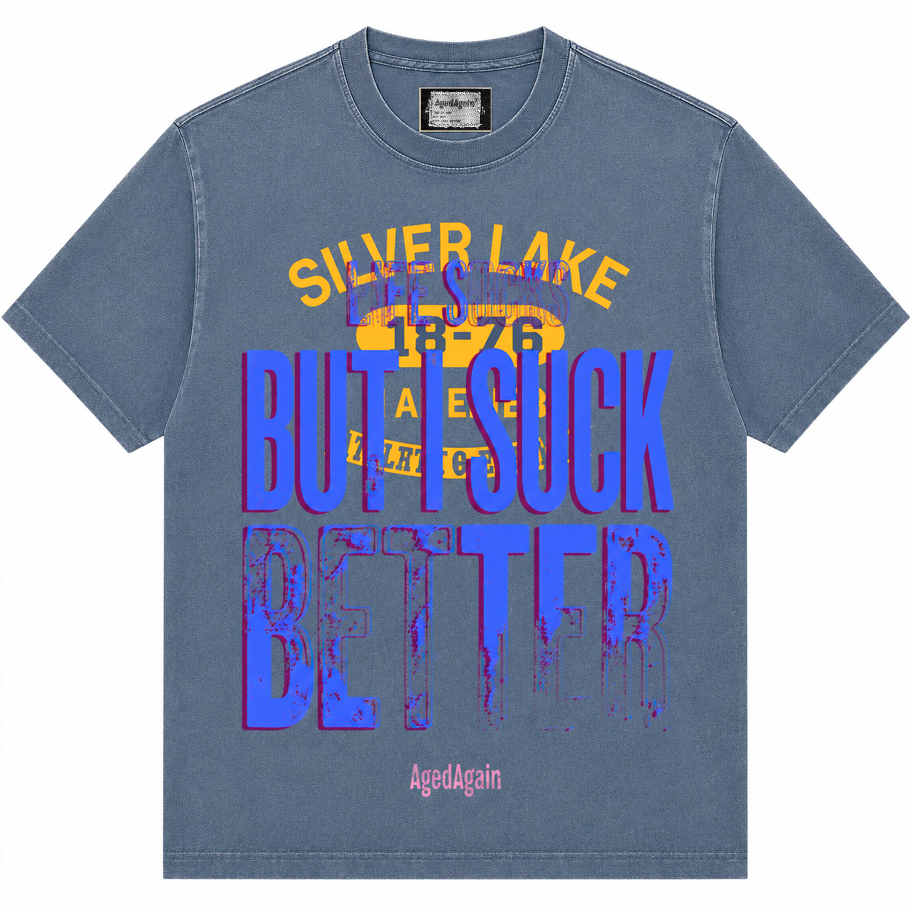 Life Sucks - Tee - Steel Blue - front